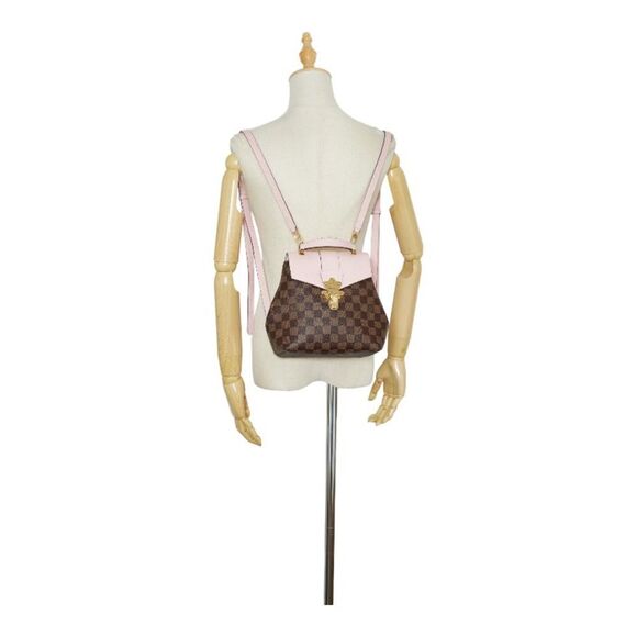 Louis Vuitton Damier Clapton Rucksack Backpack Magnolia Pink Leather - Picture 7 of 7